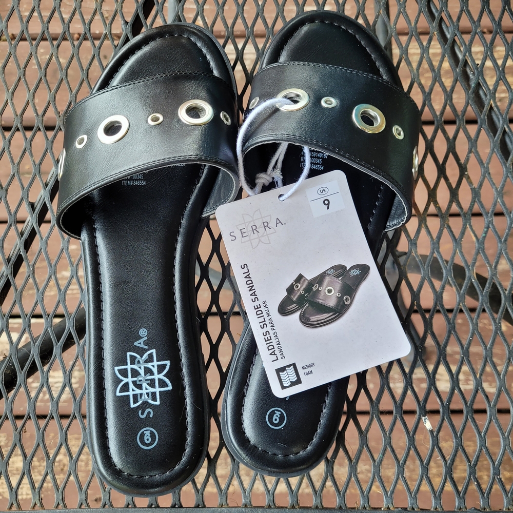 Serra Women's Black Slide Sandals
